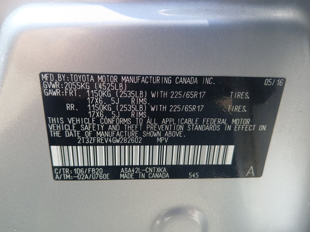 2016 Toyota RAV4 LE