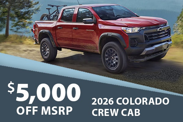 2026 Chevrolet Colorado $5000 off MSRP