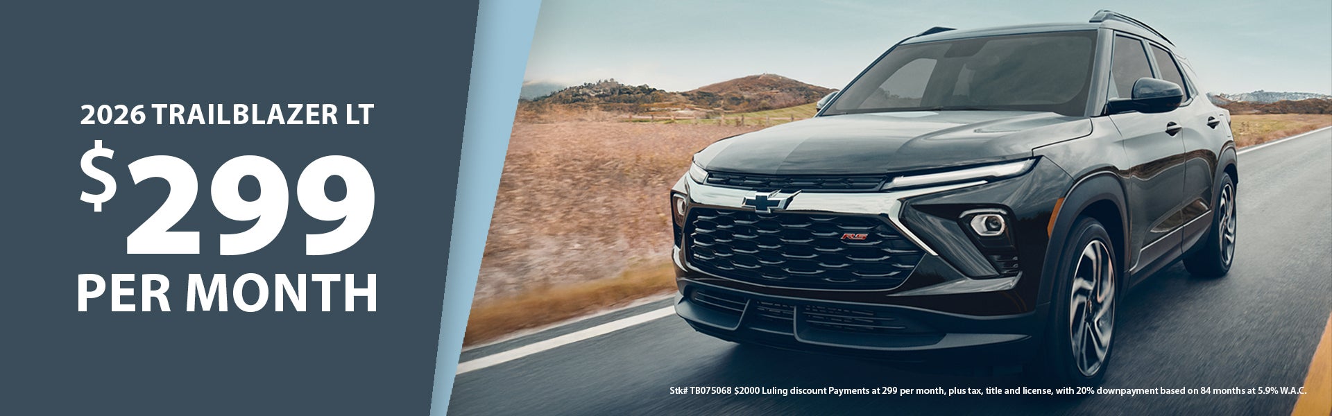 2026 Trailblazer $299/mth